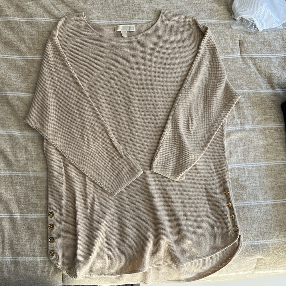 Michael Kors tunic button detail sweater